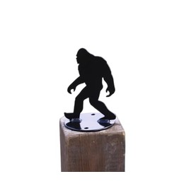 Decorative Bigfoot Post Topper for Round Wood Fence Post, Madison Iron and Wood, Gloss Black