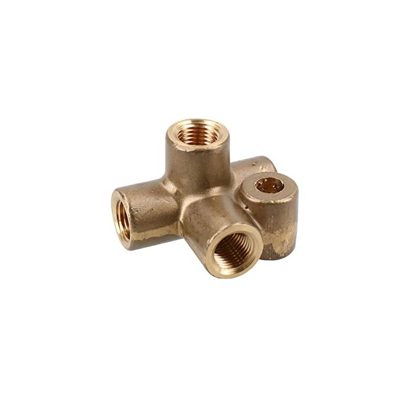 AB Tools Brass Brake Pipe Fitting 4 Way Adaptor M10