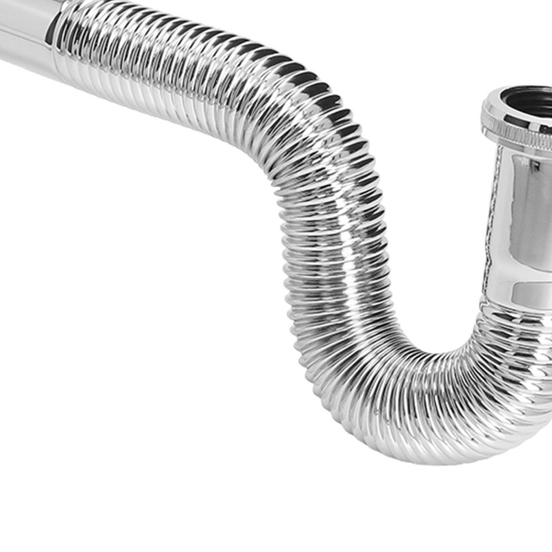 Brass Flexible P Trap Pipe Corrugated Decorative No Odor Bendable