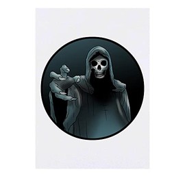 'Grim Reaper' Temporary Tattoo - Water Resistant, Skin-Safe, Non-Toxic Transfer (TO00052140)