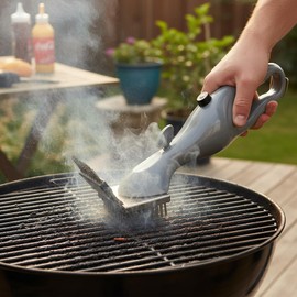 Barbeque Grill Steam Brush, Deep Cleansing BBQ Grill Cleaning Brush, Steam Grilling Grates Barbecue Tools Stainless Steel Steam Grill Brush Accessories for Outdoor Grill
