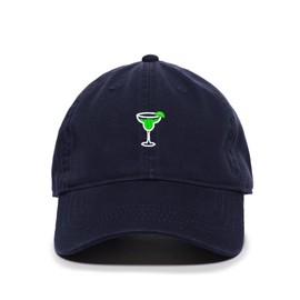 Tech Design Margarita Baseball Cap Embroidered Cotton Adjustable Dad Hat Navy