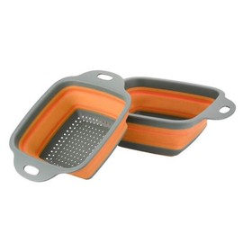 2pc Collapsible Strainer Baskets (Orange)