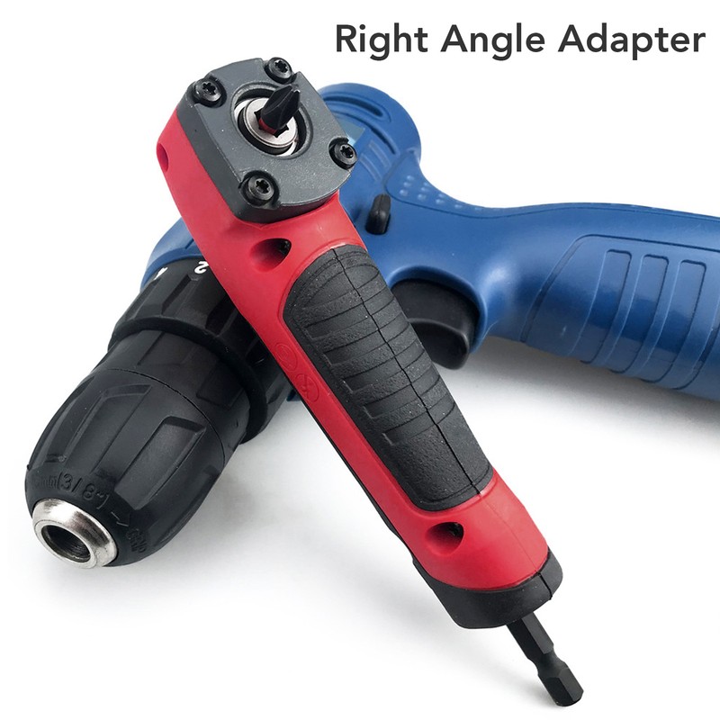 Right Angle Drill Adapter Hex Interface Electric Screwdriver Corner Attachment