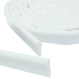 vibedor 118 Inch Weather Stripping Door Seal, Wedge Seal Seal Strip Self Adhesive Soundproof Foam Insulation Tape for Windows Seal, Door Gap Filler for Door Frame(White)