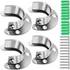 DTXLX Rod Support U-shaped Set, 304 Stainless Steel Pole Socket