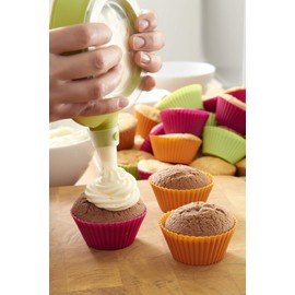 Lékué 6-Piece Cupcake Mould Kit with 1 Decomax, Assorted