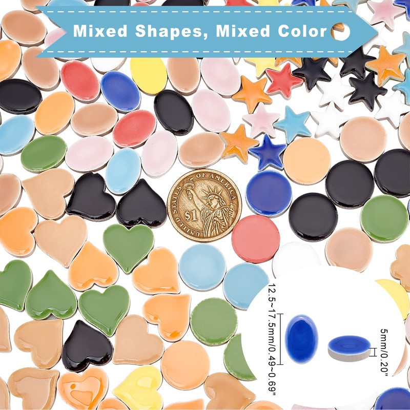 PandaHall Mosaic Tiles Ceramic Mosaic Pieces Accessories for Home Textiles