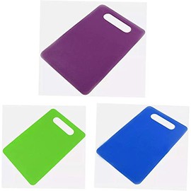MantraRaj Non Slip 3 pcs Chopping Board Set Multi Size and Multicolour Non-Slip Plastic Cutting Board Food Safe BPA Free Reversible Dishwasher Safe