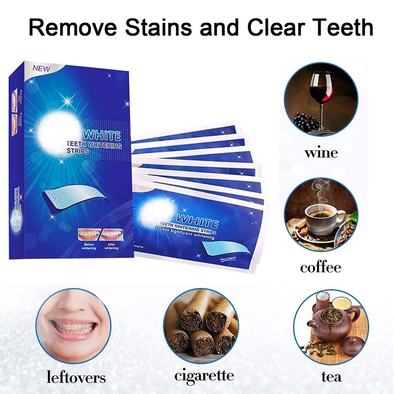 Rpanle Teeth Whitening Strips, 14 White Strips Teeth Whitening Kit,