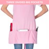 Jubatus 2 Pack 3 Pockets Adjustable Bib Apron Chef Kitchen