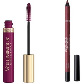 L’Oréal Paris Makeup Bundle, Includes Voluminous Original Deep Burgundy Mascara and Infallible Pro-Last Pencil Burgundy Eyeliner, 1 Eye Makeup Set