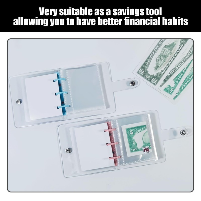 2 Piece Savings Challenge Binder, Mini Savings Binder, 1000 Dollar
