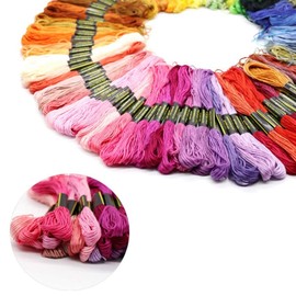 Maxee 100 Colours Embroidery Thread, Rainbow Colour, Embroidery Thread Used for Cross Stitch Thread, Bracelet Thread, Craft Twine