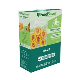 FOODSAVER FoodSaver Precut Vacuum Sealer Bags for Airtight Food Storage and Sous Vide Cooking, BPA-Free, 1 Quart, 44 Count