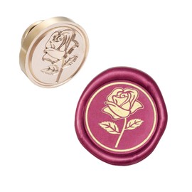 craspire Wax Seal Stamp Head Rose Removable Seal Brass Stamp Head for Creative Gift Envelopes Invitation Cards Decoration