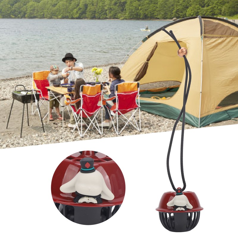 Hanging Neck Fan Leafless Cute Cartoon Design Quiet USB Rechargeable