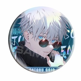 Anime Cartoon Jujutsu Kaisen,Surrounding Imitation Enamel Gold Badge Brooch, Cute Alloy Material (Circular Satoru Gojo)