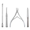 4 PCS Professional Cuticle Remover Kit Stainless Steel Nail Care