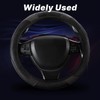 Luxury Car Steering Wheel Cover, Anti-Slip, Breathable Microfiber Leather, Heavy