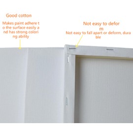 AILOVE Canvas Panels for Oil Painting, 20-Pack, 8 x 10 inches (White)