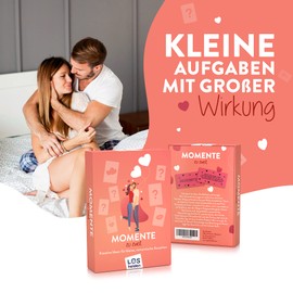 Spielehelden Moments for Two | Lot Box for Couples | Anniversary Gift for Him | Couples Gifts | 50 Small Tasks & Rituals for Everyday Couples | Secret Santa Gifts