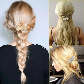 CHAOTEMAI 4 Items Women's Hair Barrettes, Metal Barrettes, Hair Barrette, Alloy Square Hairpins, Decorative Accessories for Women and Girls