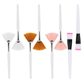 Face Brush, Mask Brush, Applicator for Mud Face Cream, Pack of 8, Fan Brush Cosmetics, for Foundation Contouring and Travel