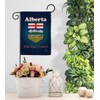 Breeze Decor Alberta Garden Flag Set with Stand Canada Provinces
