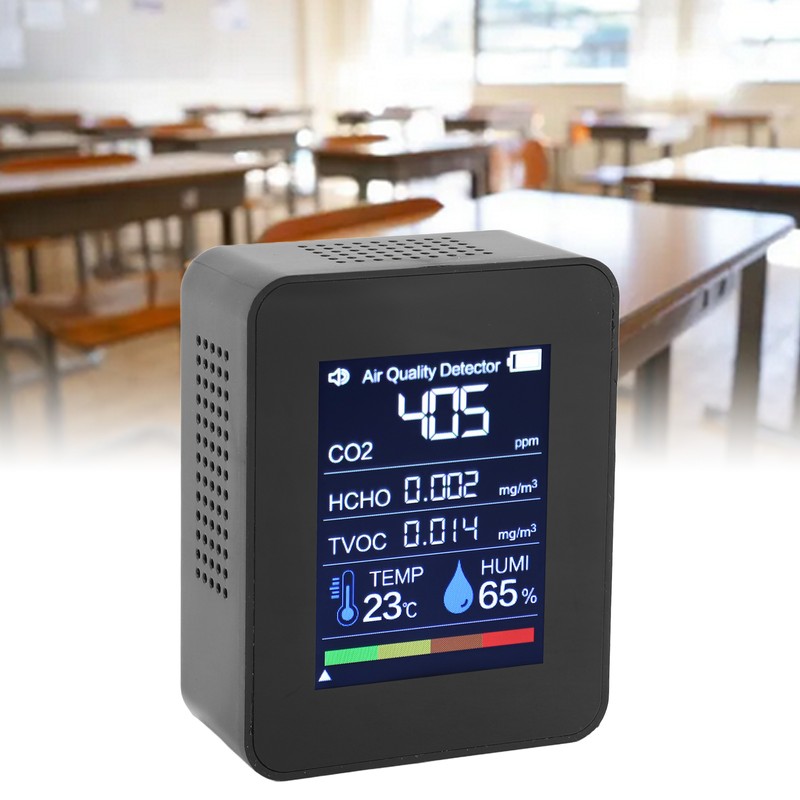 5 in 1 Air Quality Detector Portable Indoor Tester CO2