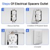 Wall Plate Spacer for Outlets, Device Leveling Plates, Outlet Shims