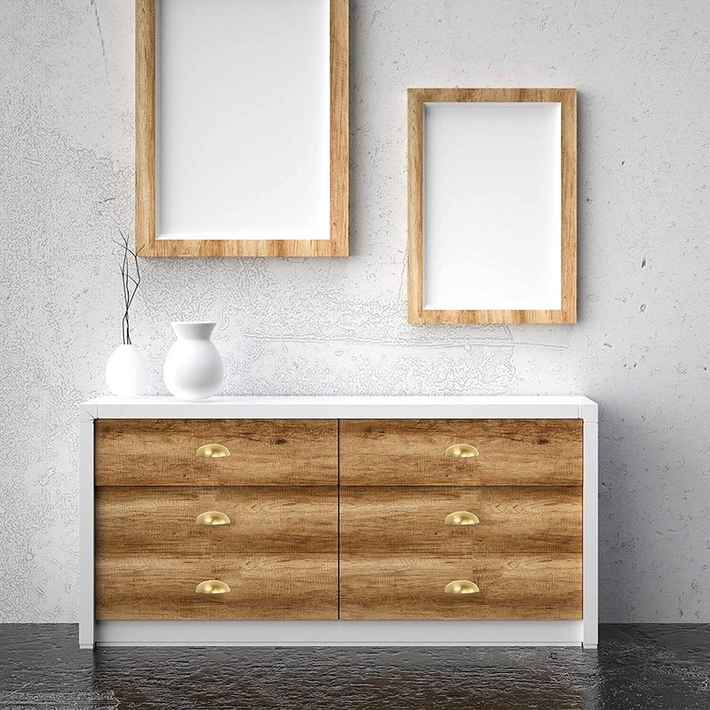goldenwarm 15 Pack Cup Drawer Pull Cabinet Handles Brushed Brass