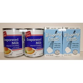 Baker's Corner Evaporated Milk & Trader Joe's Whipping Cream (Four Items)