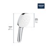 GROHE 26776002 Tempesta Hand Shower, 2-Spray, Square, 1.5 GPM, StarLight
