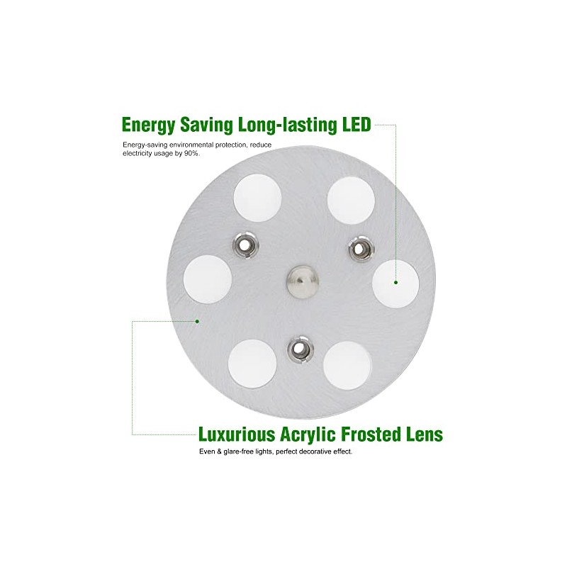 LED RV Dome Light, 12V Dimmable Ceiling Light with Touch