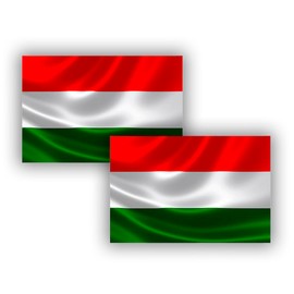 Hungary Flag, 90 cm x 150 cm, Large Flag with Pole Loop and Laces for Fastening, Lightweight Flag, Flag for Sports, Football, Buildings (Hungary 2 pcs)