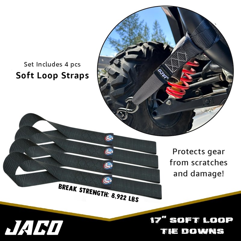 JACO Heavy Duty Ratchet Straps - 1.6 inch x 8