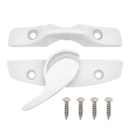 Window Sash Lock & Latch and Keeper Replacement for Andersen 200 Series Narroline and 400 Series Tilt-Wash Double-Hung Windows 1968 to Present (1 Pack, White Color)