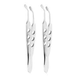 SAFIGLE Eyelid Massage Tweezers Set Precision Forceps for Meibomian Gland Stainless Steel Beauty Tool for Travel Home