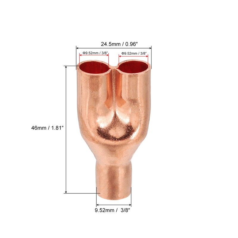 PATIKIL 3/8" x 3/8" x 3/8" ID Tee Tee Y