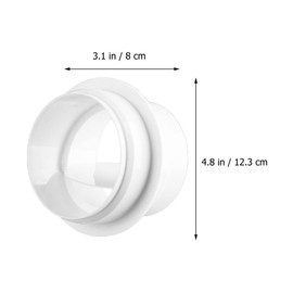 ULTECHNOVO Duct Connector Back Wind Protection Damper Ventilation System Check Valve Vent Duct Hose Pipe Connection Exhaust Air Bag Draft Damper Air Vent White