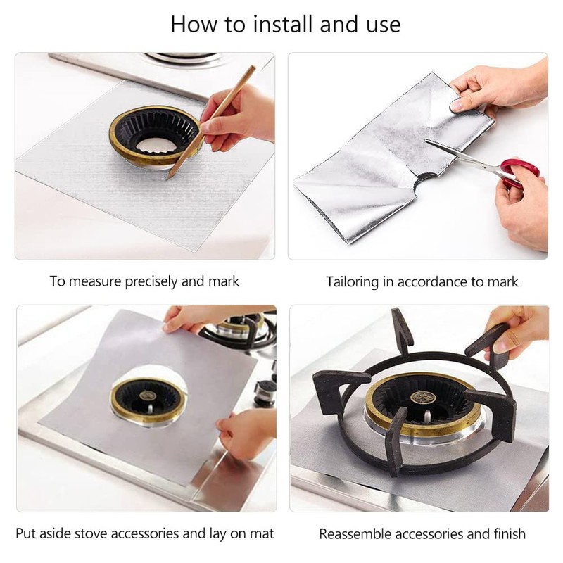 Gas Stove Burner Covers 10 Pack- XZSUN 0.2mm Double Thickness