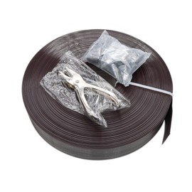 Evecad 246ft x 0.15ft Chain Link Fence Privacy Tape, Chain Link Fence Slats, Fence Covering Privacy, 200PCS Connector Pins & Puncher Included (Brown)