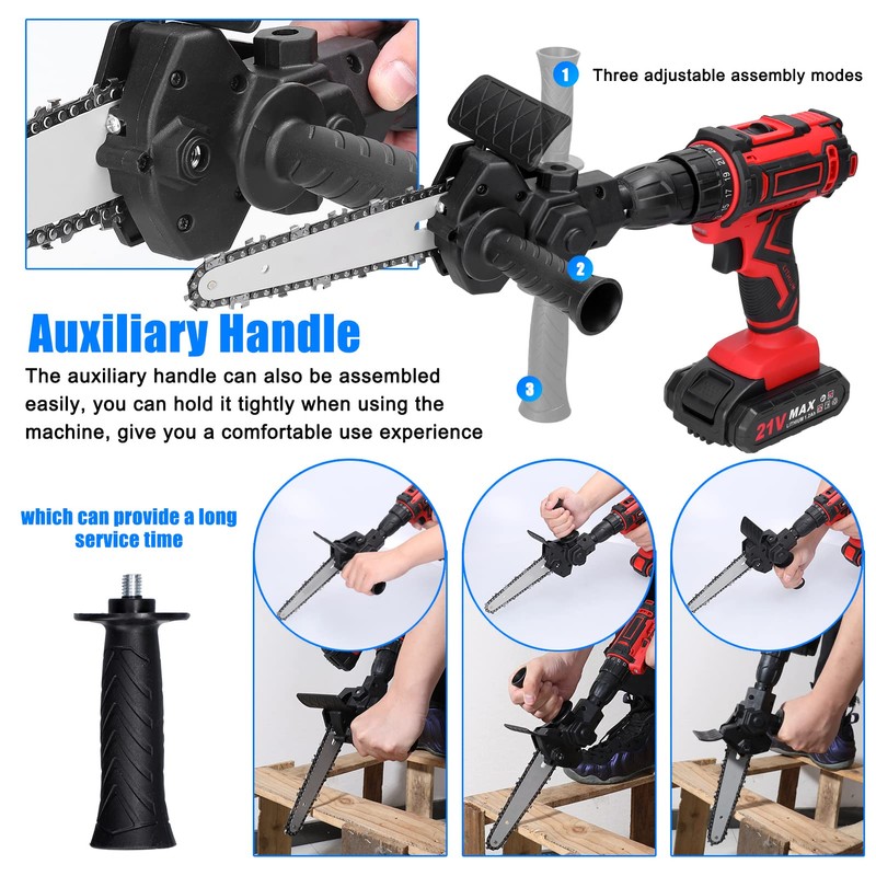 Sunydog 6 Inch Electric Drill Modified To Electric Chainsaw Tool