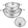 HaWare Stainless Steel Colander Set of 3, Micro-Perforated Metal Colander