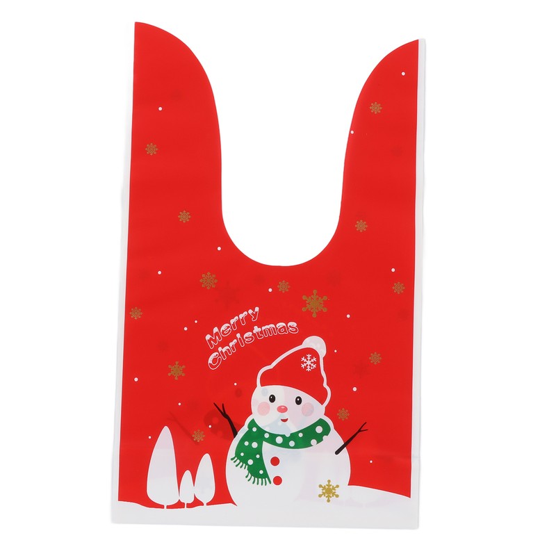 100Pcs Christmas Gift Bag Cute Food Grade Eco Friendly Reusable