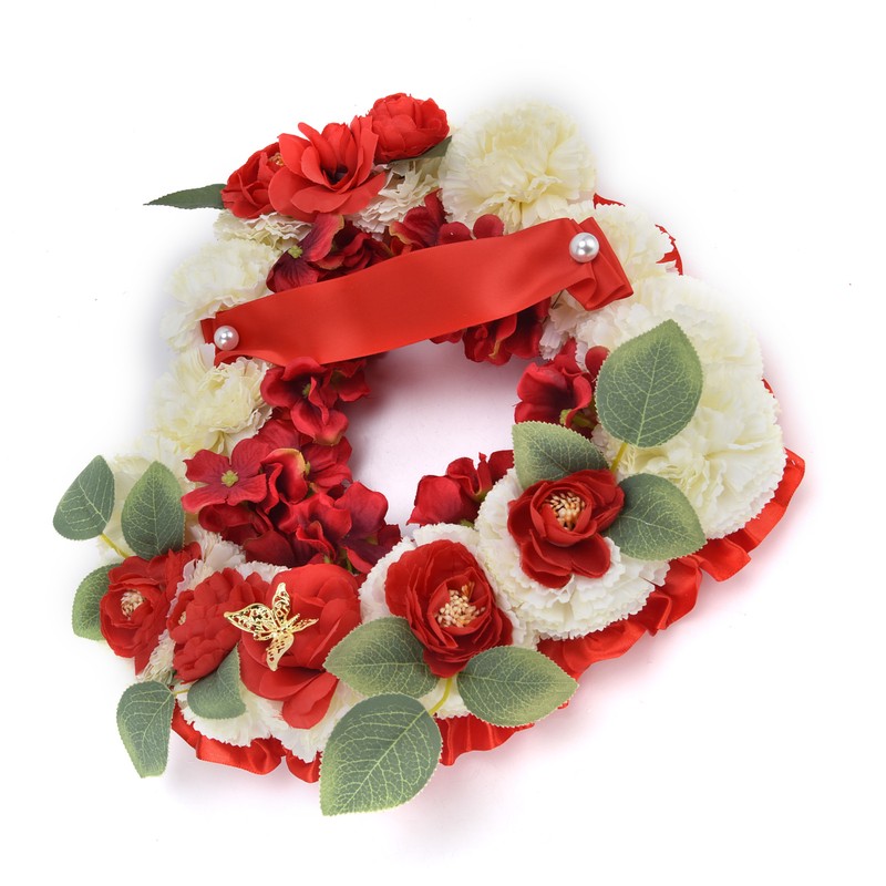 Artificial Heart Shaped Wreaths Wedding Wreaths Fake Flowers Decoration for