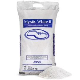 U.S. Silica Mystic White II Sand for Above Ground and Inground Pool Filter Pumps, 50 Lb - Accessories and Supplies for Swimming Pool System Cleaning and Maintenance