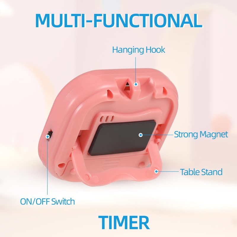 Kitchen Timer, 4PCS Digital Timer Magnetic Clock Stopwatch Countdown Timer