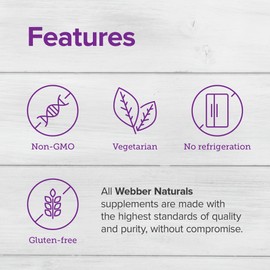 Webber Naturals Probiotics, High Potency, 30 Billion CFU, for Men, Women, and Adults, Shelf Stable (No Refrigeration Required), 8 Probiotic Strains, 30 Vegetarian Capsules, for Digestive Health